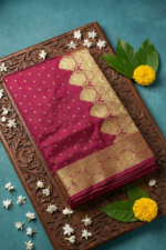 Original Banarasi Butti Silk Saree With zari Border