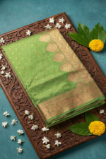 Original Banarasi Butti Silk Saree With zari Border - Image 13