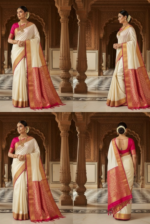 Plain Silk Banarasi Saree With Multi Variation - Image 9