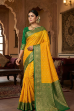 Banarasi Saree - Tanvari Busi  Well Finish With Zari Border