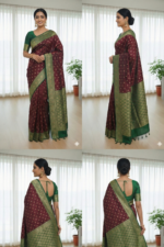 Banarasi Saree - Tanvari Busi  Well Finish With Zari Border - Image 6