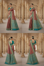 Banarasi Dupian Silk Saree | Pattern| Indian Silk Saree - Image 2