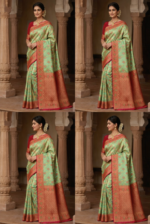 Banarasi Dupian Silk Saree | Pattern| Indian Silk Saree - Image 7