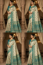 Banarasi Dupian Silk Saree | Pattern| Indian Silk Saree - Image 8