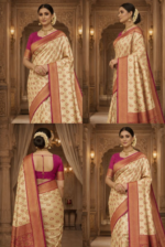 Banarasi Dupian Silk Saree | Pattern| Indian Silk Saree - Image 11